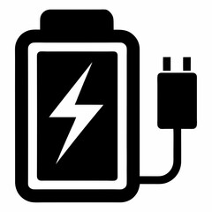 Recharge Icon Black Silhouette Vector