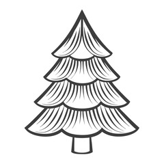 Minimalist Pine Tree Vector Design.