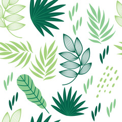 tropical leaves background, leaves pattern, tropical seamless pattern