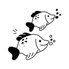 Get this amazing icon of fish in modern style