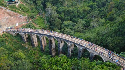 BREATHTAKING Drone View of 9 Arch Bridge  Ella Srilanka