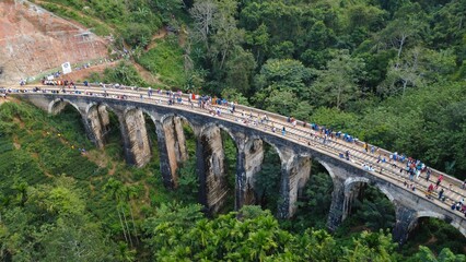 BREATHTAKING Drone View of 9 Arch Bridge  Ella Srilanka