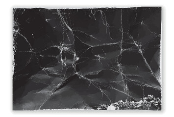 Old Black Empty Ripped Folded Torn Cardboard. Abstract dark backgrounds collection with wrinkled cardboard texture.
