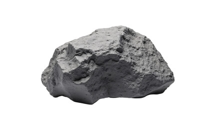 Realistic Rock Isolated on Transparent Background PNG: Natural Grey Stone Cutout.