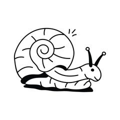 A cute snail crawling underwater, ready for premium use vector