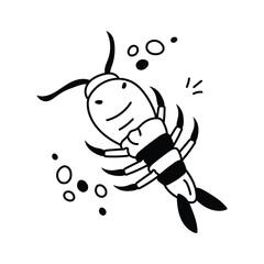 Premium icon of zooplankton in trendy style