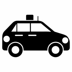 Self Driving Car Silhouette Vector Art