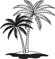 Obraz premium Tree palm icon design vector 