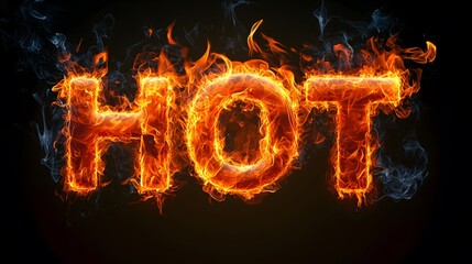 Fototapeta premium The Art of Flaming Hot Text