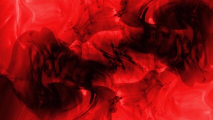 Black red color ink smoke background