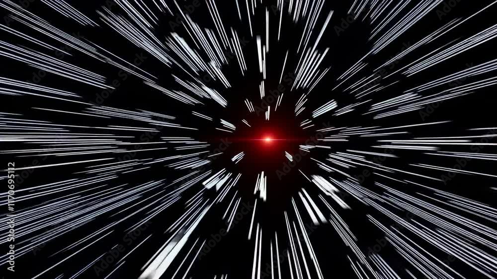 Fototapete experience a journey through space with dynamic visuals of stars accelerating into a magnificent bur