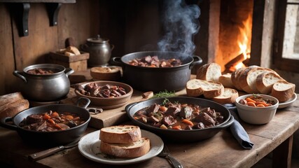 Rustic Beef Stew: A Warm and Inviting Culinary Scene