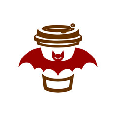 Coffee Logo with a Bat theme