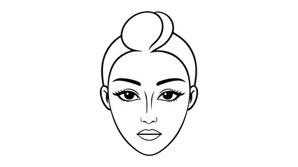 portrait of a person, portrait of a woman vector illustration, outline vector illustration of a woman 