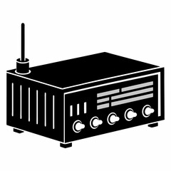 Signal Amplifier Silhouette Vector Art