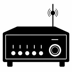Signal Amplifier Silhouette Vector Art