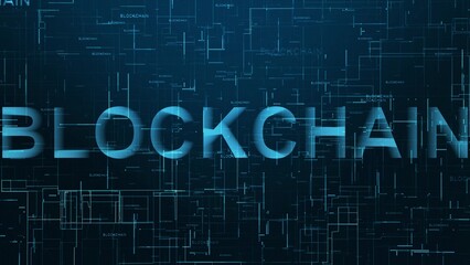Blockchain text technology data line