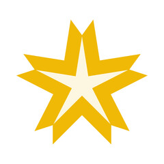 Obraz premium Five Inward Chevrons Gold Star Icon