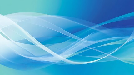 Abstract Blue And White Wave Design