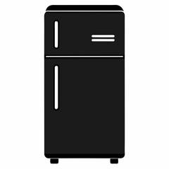 Smart Refrigerator Silhouette Vector Art