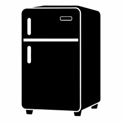 Smart Refrigerator Silhouette Vector Art