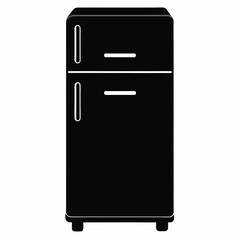 Smart Refrigerator Silhouette Vector Art