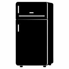 Smart Refrigerator Silhouette Vector Art