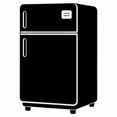 Smart Refrigerator Silhouette Vector Art