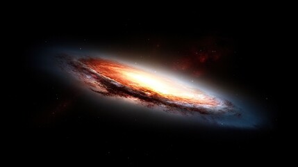 Stunning Spiral Galaxy with Vibrant Colors and Dark Background