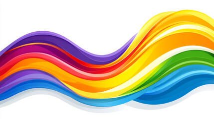 Colorful abstract wave pattern on white background