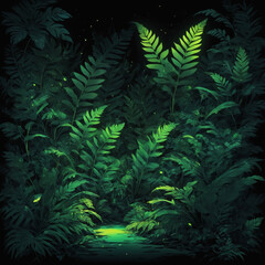 Fototapeta premium seamless pattern with leaves