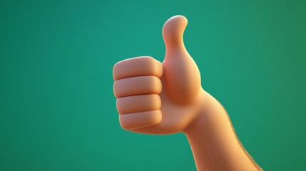 Thumb Up. Digital Cartoon Hand Illustration