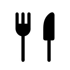 utensils black solid vector icon 