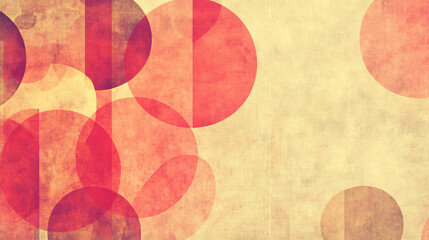 Abstract red circles on textured background