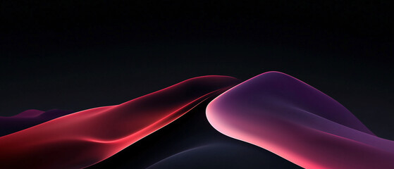 Minimalist Abstract Wallpaper with Gradient Curves and Dark Background