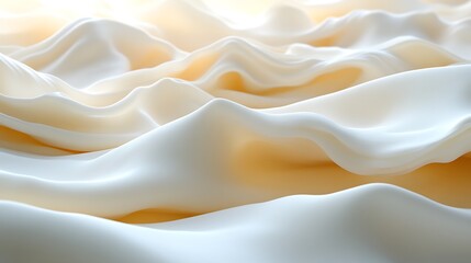 Obraz premium Creamy white texture, flowing waves.