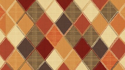 Vibrant Diamond Plaid Pattern Fabric Design for Home Decor