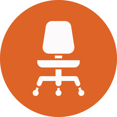 Office Chair glyph circle icon
