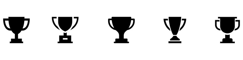 Trophy cup icon. Trophy, winner cup, victory cup icon. Reward symbol sign for web and mobile. Award icon set. Champion symbol. champion cup icon. Championship winner award symbol. EPS 10