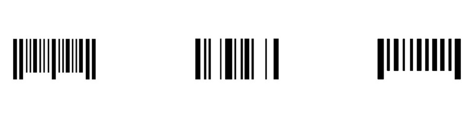 Barcode vector icon set. Retail barcodes collection. Vector Illustration. EPS 10