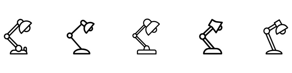 Desk lamp icon. Standing lamp. Table lamp icon. Work light. Vector Illustration. EPS 10