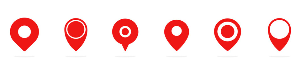 Map pin icon. location pin place marker. Location icon. Map marker pointer icon set. GPS location symbol collection. Modern map markers. Vector icon isolated on transparent background. EPS 10