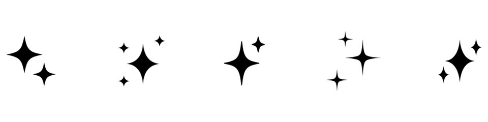 Star icon set. Sparkle star icons. Shine icons. Stars sparkles vector. Rating Star icon. Star vector collection. Modern simple stars. Vector illustration. Vector Graphic. EPS 10
