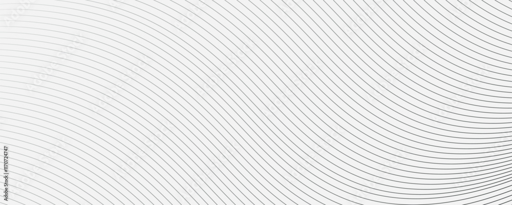 Aufkleber Abstract wave dynamic curve lines on background with flowing particles for banner, template, wallpaper background with wave design.