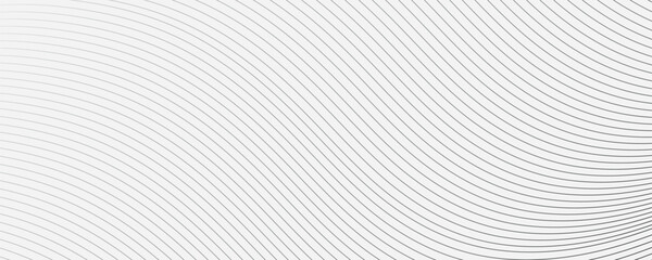 Abstract wave dynamic curve lines on background with flowing particles for banner, template, wallpaper background with wave design.