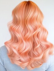Fototapeta premium Soft Peach Hair with Natural Waves