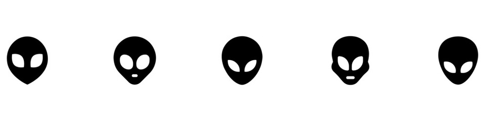 Alien icon. Alien logo. Alien head icon. Alien symbol. Vector Illustration. EPS 10