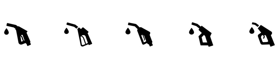 Fuel nozzle pump icon. Fueling nozzle icon. Fuel, petrol pump icon. Fuel icon symbol. EPS 10