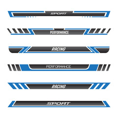 Sport racing stripes car stickers vinyl decal templates