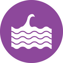 Beach Waves glyph circle icon